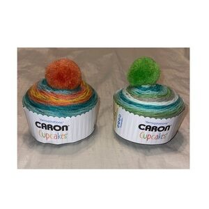 2 Skeins Caron Cupcakes Retired Self-Striping Yarn
